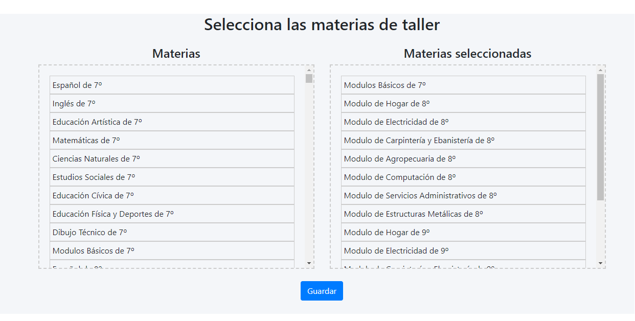 Definición de Talleres