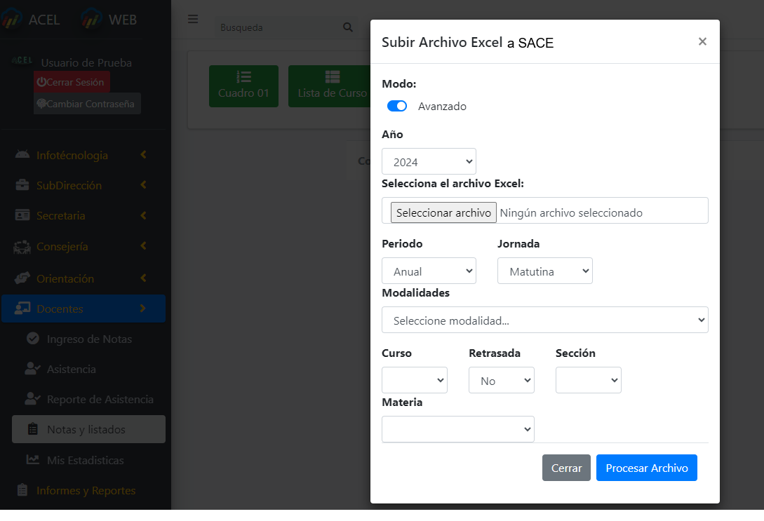 Integración con sistemas oficiales